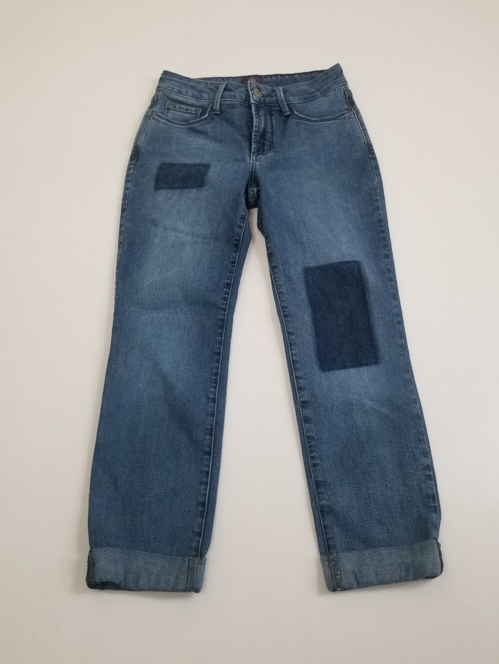NYDJ Sylvia Relaxed Boyfriend Jeans Cuffed Size OP